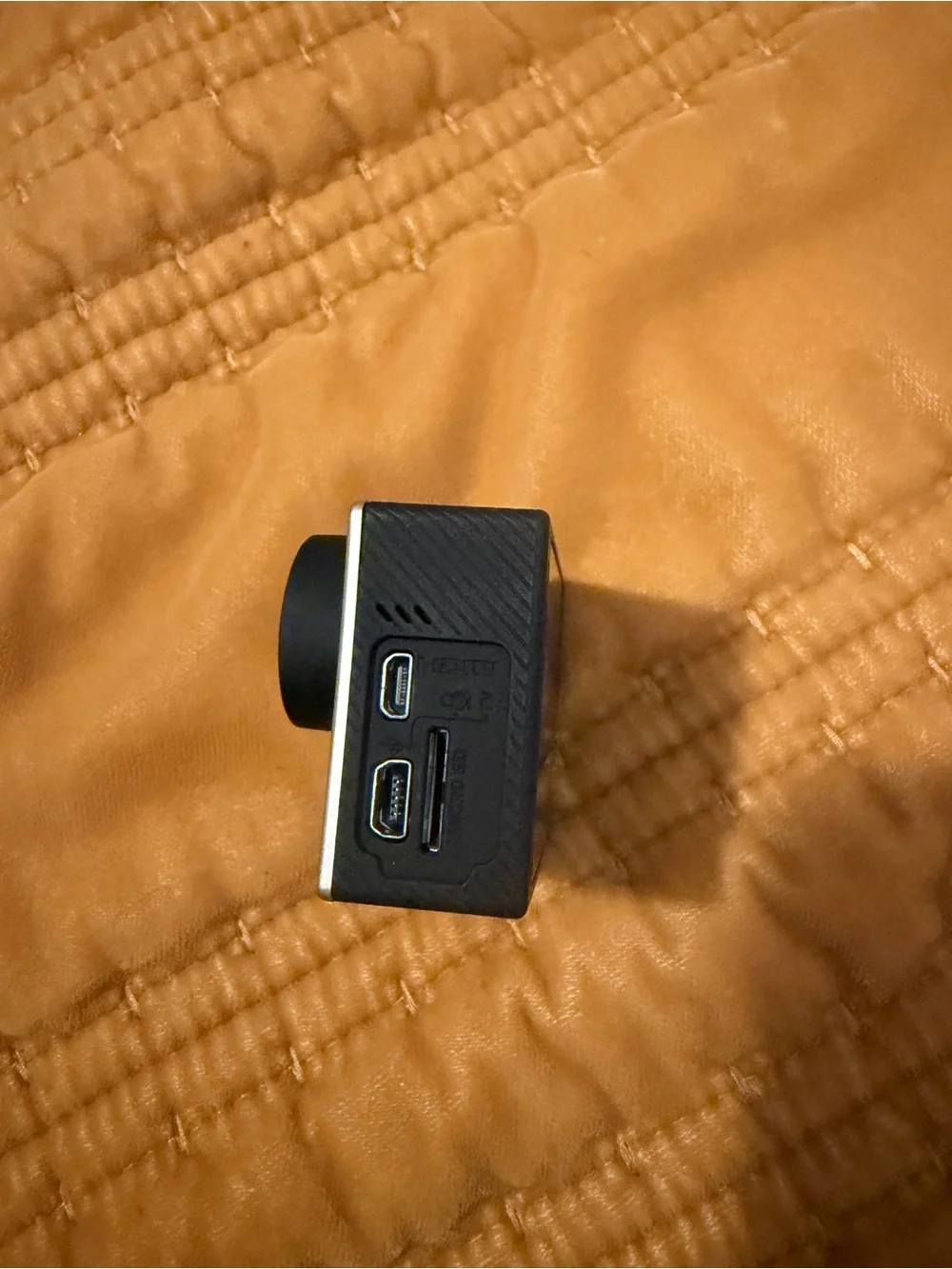 GoPro Accessory Set with Black Case and Orange Floating Handle